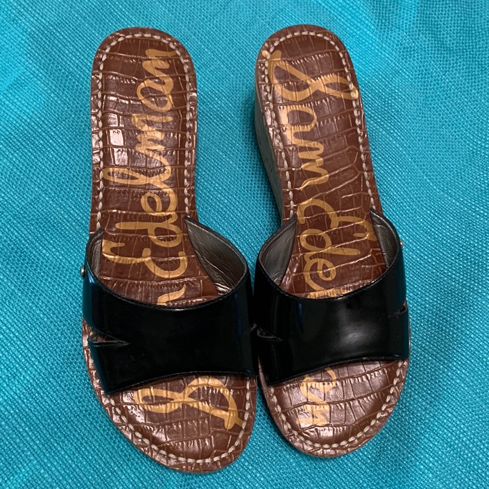 Sam Edelman summer Wedge black 8.5 Reid